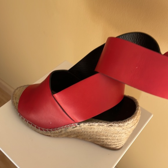 Celine Bright Red Wedges, size 38 - Picture 3 of 6
